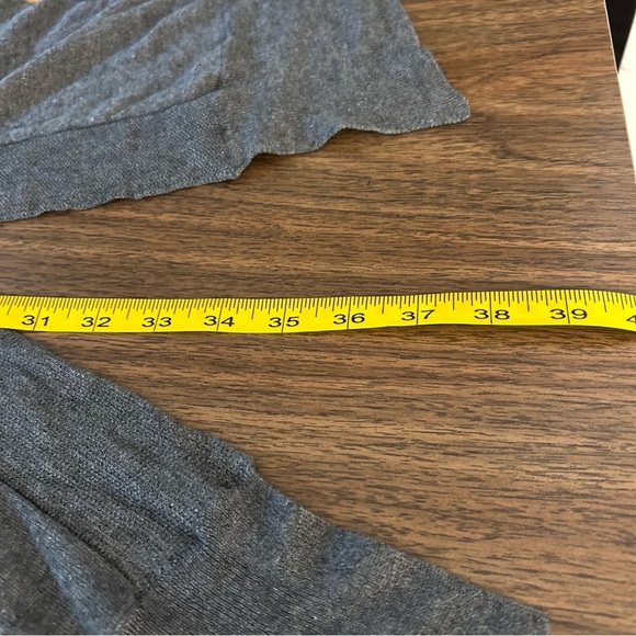 Talulah Babaton Silk Cashmere Cardigan Grey Open Front Long Sleeve Sweater - Picture 9 of 11